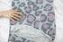 Purple Leopard Print Brushed Sweater Knit Fleece Like Fabric Remnant 3/4 yard
